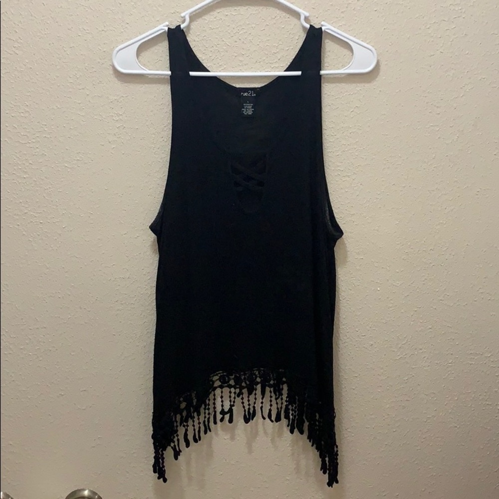 Black tank top